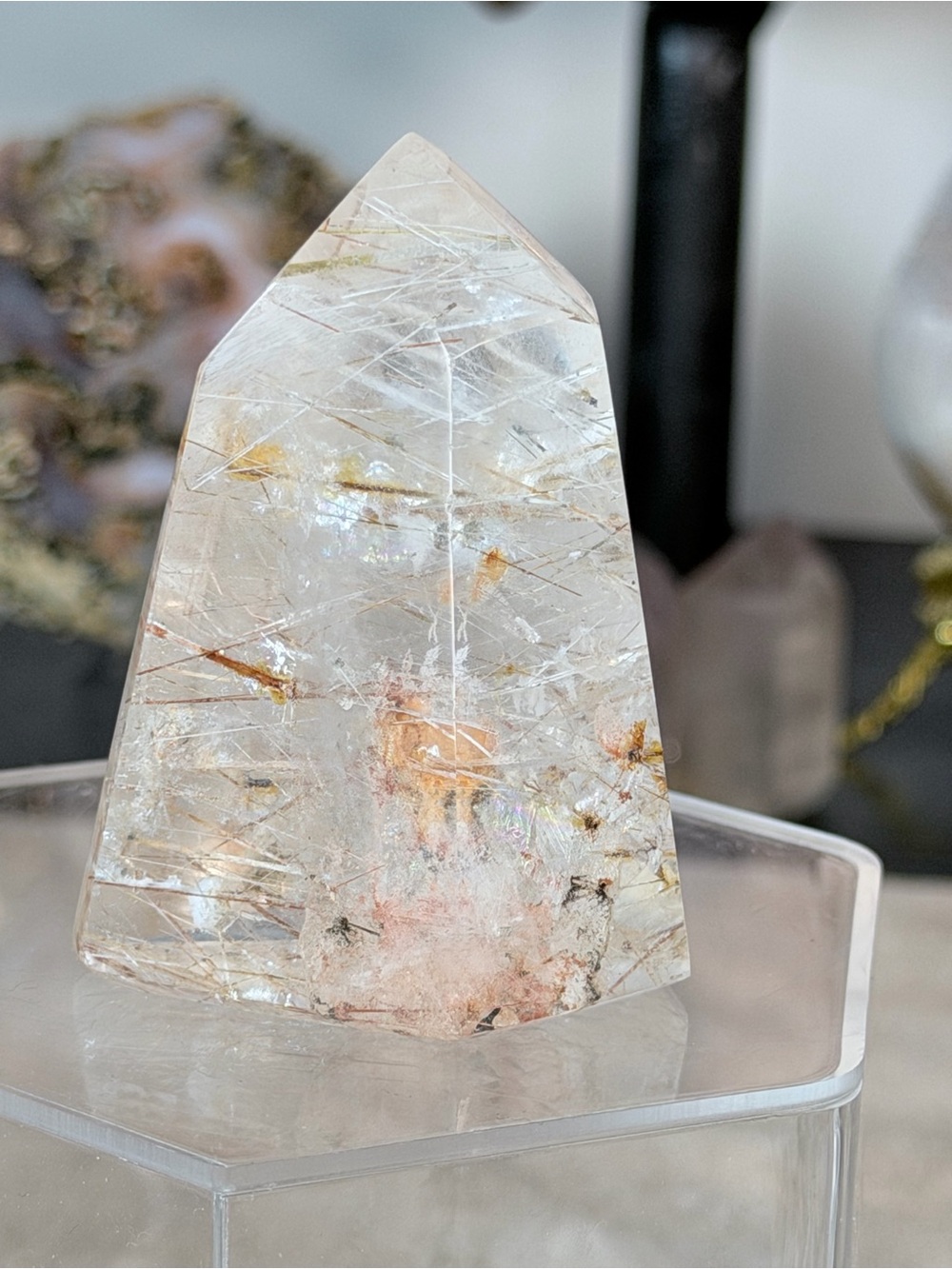 Clear Quartz Point | Rutile Inclusions - Multi-Tone Madagascar - Picture 4 of 11